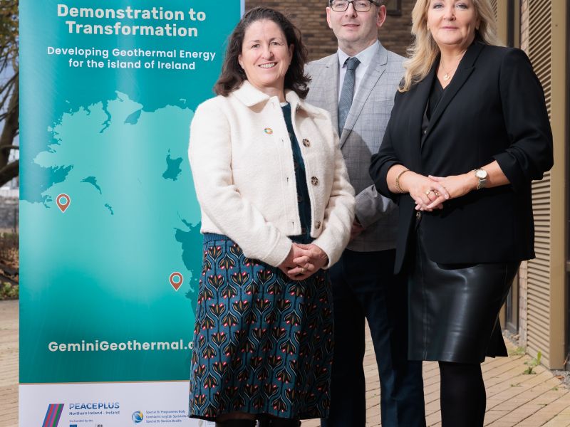 Oonagh Buckley, Secretary General of the Department of the Environment, Climate and Communications, Ireland, and Ryan White, Director Heat, Buildings, Climate Change, Department for the Economy NI and Gina McIntyre CEO Special EU Programmes Body