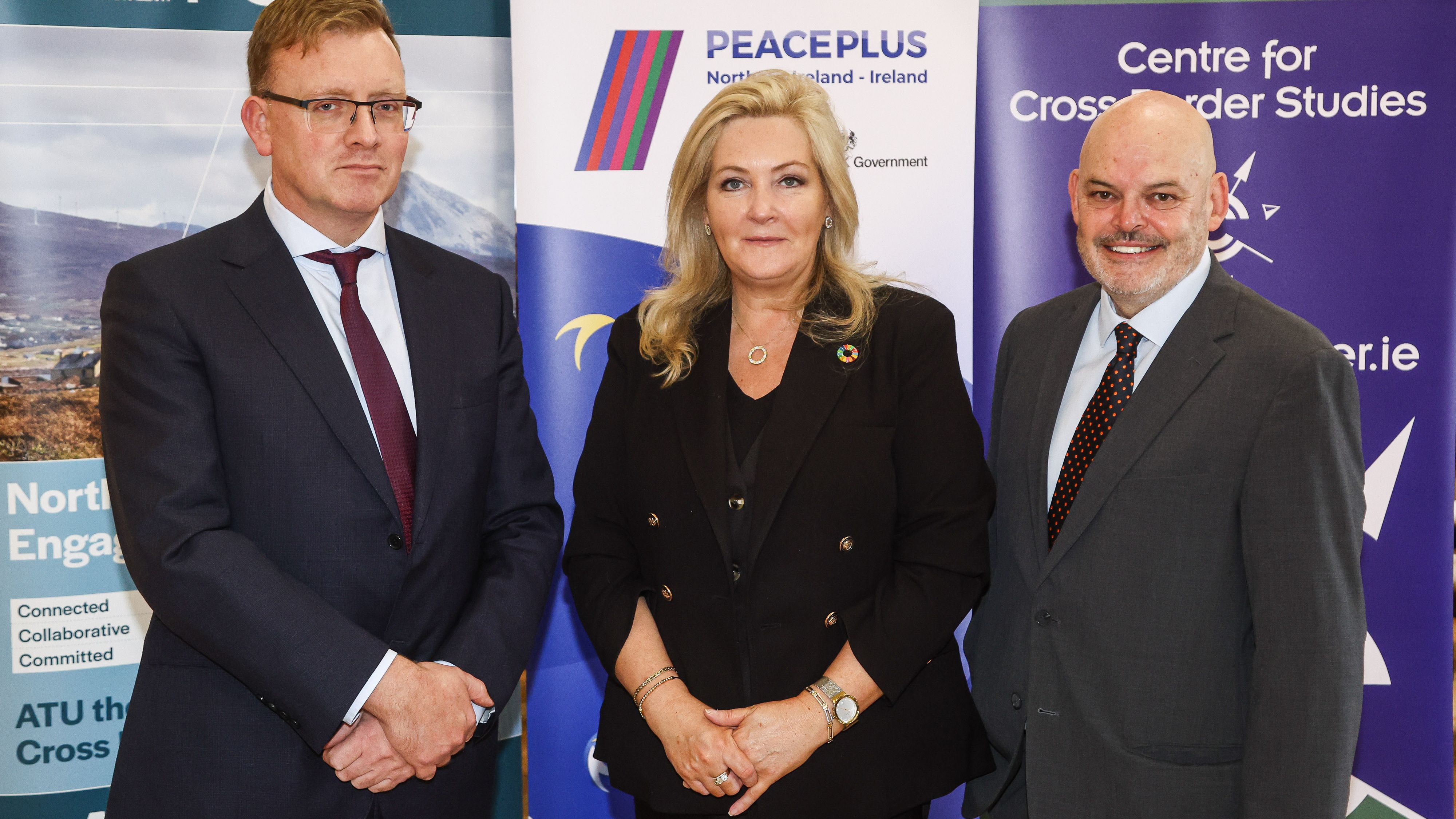 Andrew Condon Principal Officer DPER, Gina McIntyre CEO SEUPB, Peter Osborne Chair of the Centre for Cross Border Cooperation